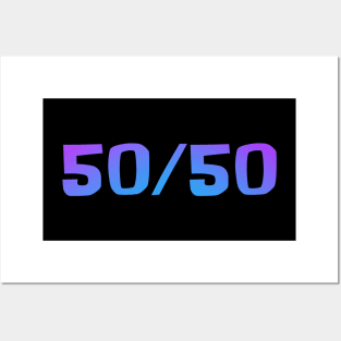 50/50 Bisexual Shir Posters and Art